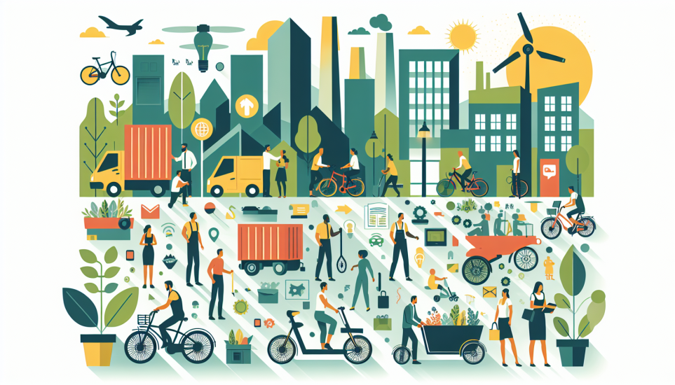 Illustration de l'article de blog Green Logistics à Paris : les micro-hubs et vélos cargo révolutionnent le transport léger